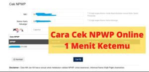 6 Cara Mengetahui Nomor NPWP Cepat Dan Mudah