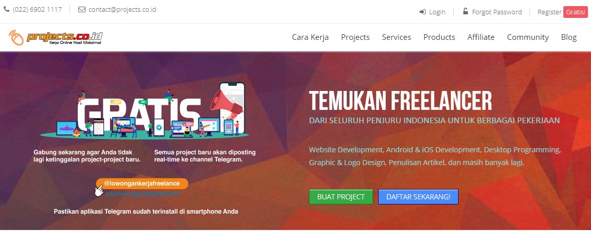 situs freelance di indonesia projects.co.id