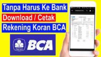 Cetak Rekening Koran BCA via Mobile Banking