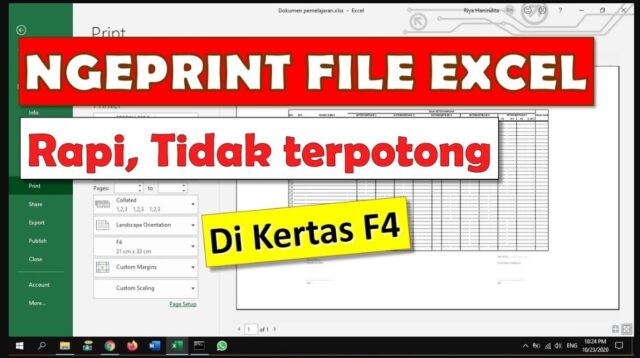 Begini 5 Cara Print File Dokumen Excel Agar Tidak Terpotong dan Rapi Sesuai Keinginan Anda!