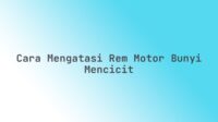 Cara mengatasi rem motor bunyi mencicit Cara mengatasi rem motor bunyi mencicit